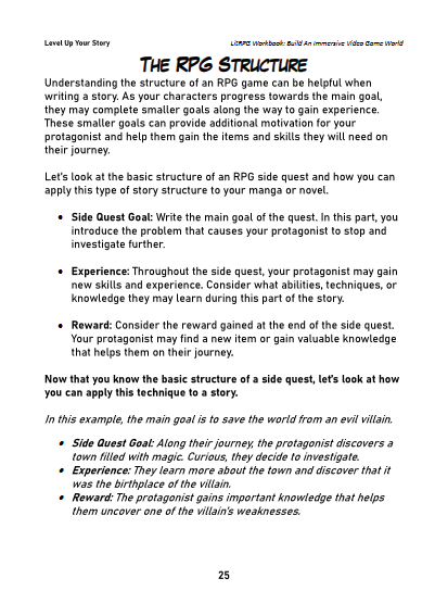 LitRPG Story Workbook Preview 25
